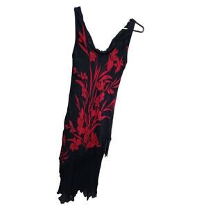 Eva Blue Cocktail party Dress sz 10 Red And Black